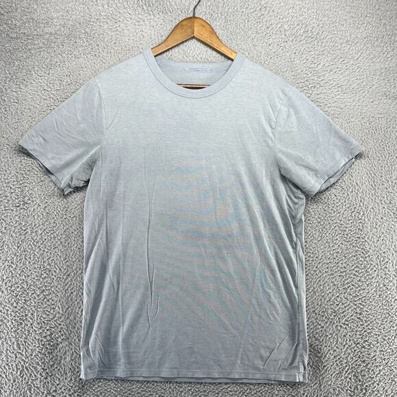 Lululemon Shirt Men's Large Blue Solid Blank Fundamental Lightweight Stretch Gym - Picture 1 of 12